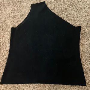 Black one shoulder shirt by Carlisle size L